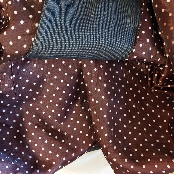 ETCETERA Gray Jacket Womens Blazer Long Green Pinstripes Designer Coat Size 8 - Picture 14 of 16